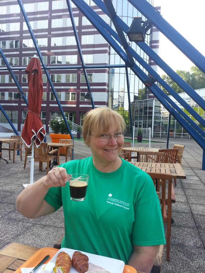 Note le pain on my plate. Also note, double espresso was my friend...